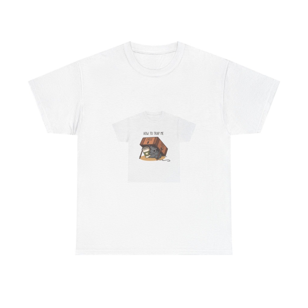 T-Shirt: How to Trap Me Cat & Coffee Graphic