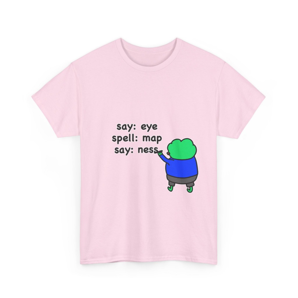 Eye Map Ness" Funny Character Graphic T-Shirt
