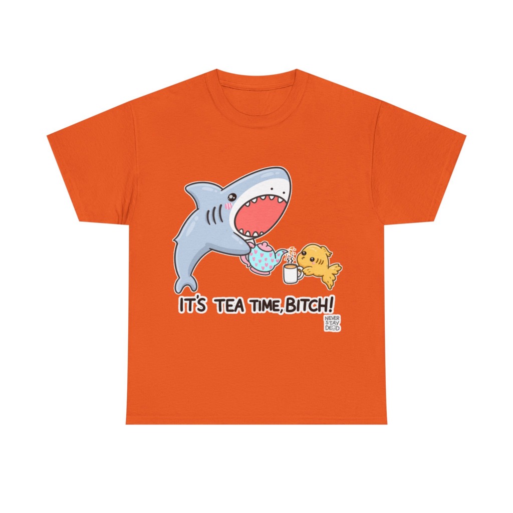 Graphic T-Shirt: Shark Tea Time, Bitch!