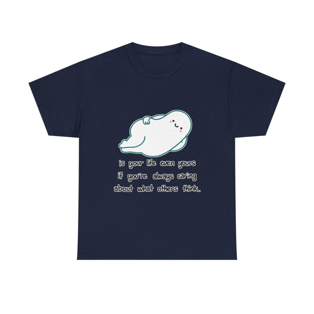 White 'Life Is Yours' Blob Graphic T-Shirt