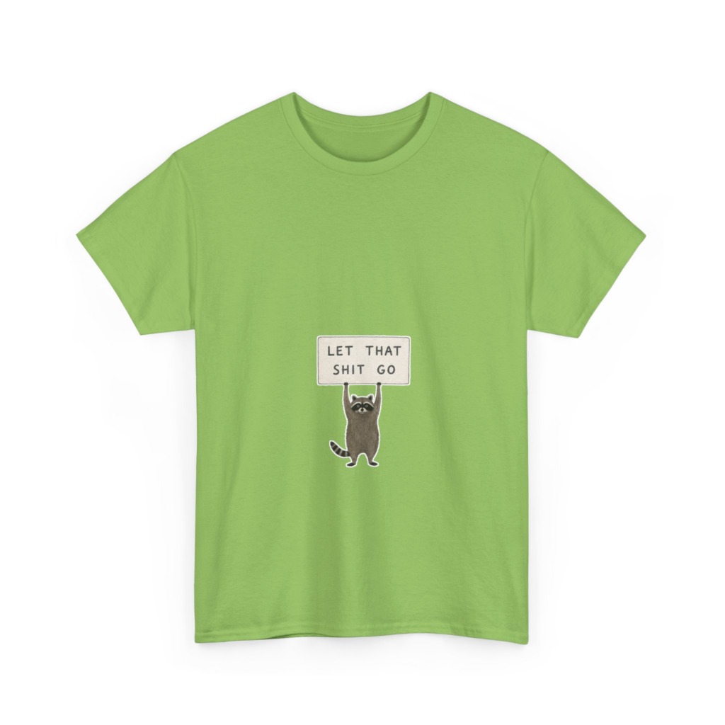 White Raccoon 'Let That Shit Go' Graphic T-Shirt