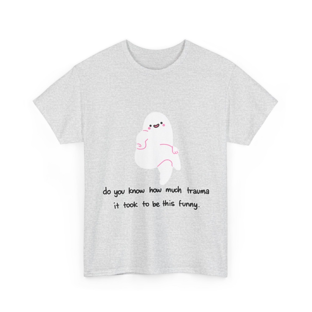T-Shirt: Funny Ghost 'Trauma' Graphic Tee