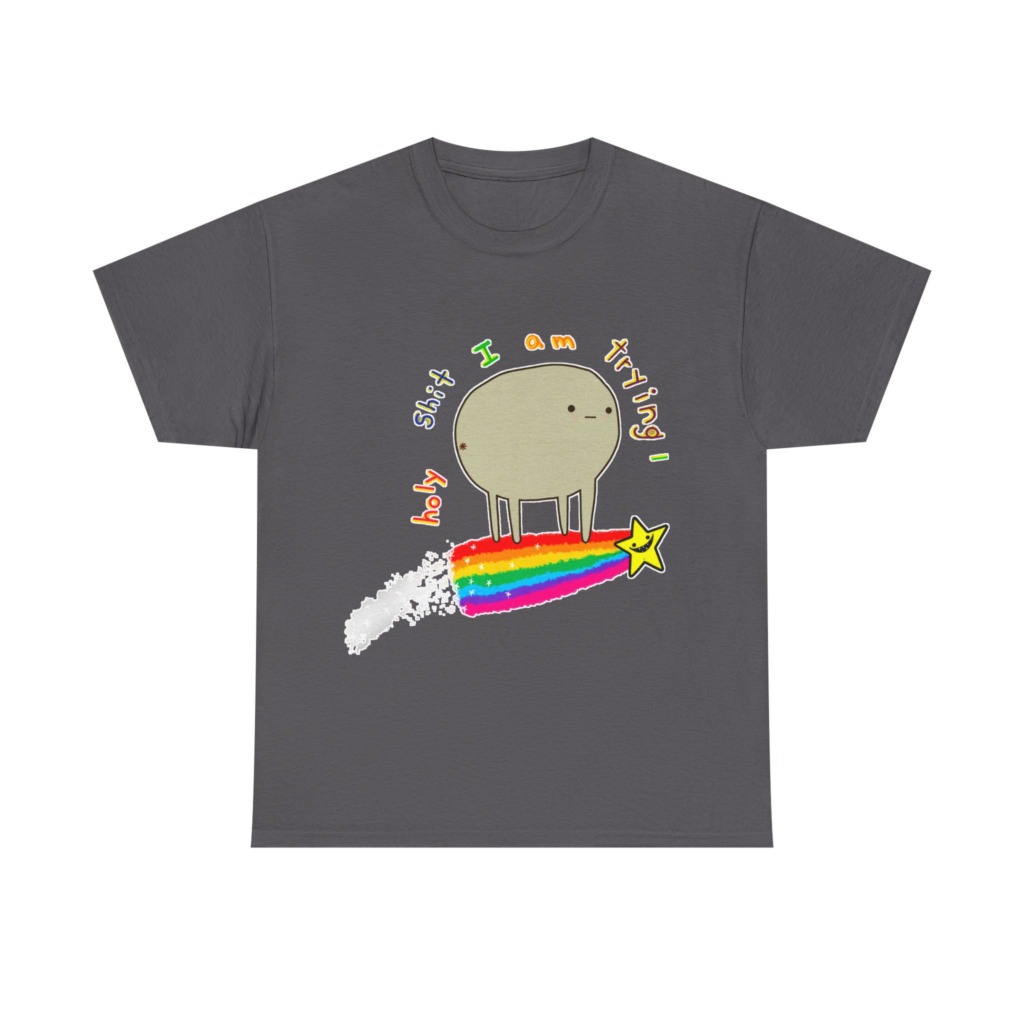 'I Am Trying' Blob Rainbow Graphic Tee