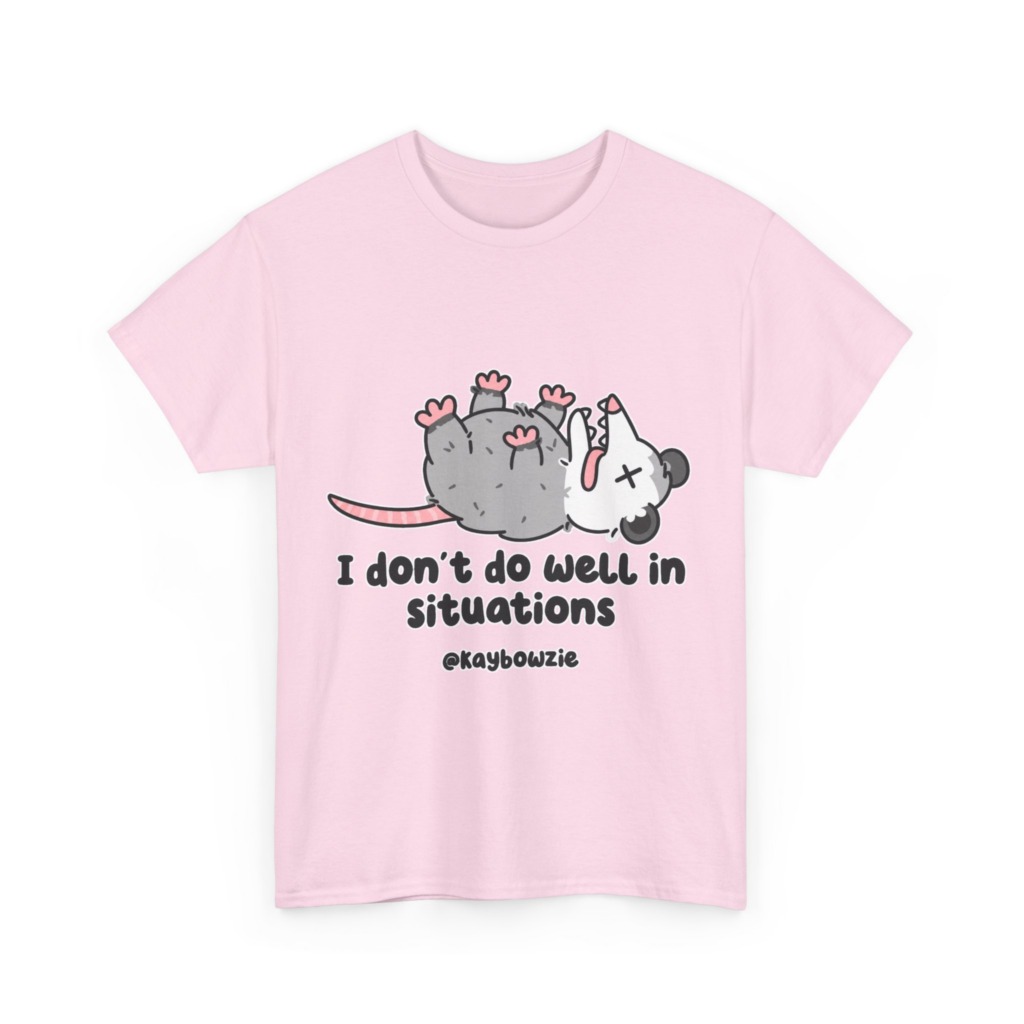 Opossum Playing Dead 'I Don't Do Well' Graphic T-Shirt