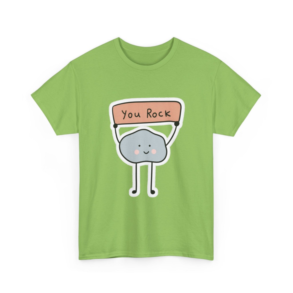 T-Shirt with Cute "You Rock" Cartoon Rock Design