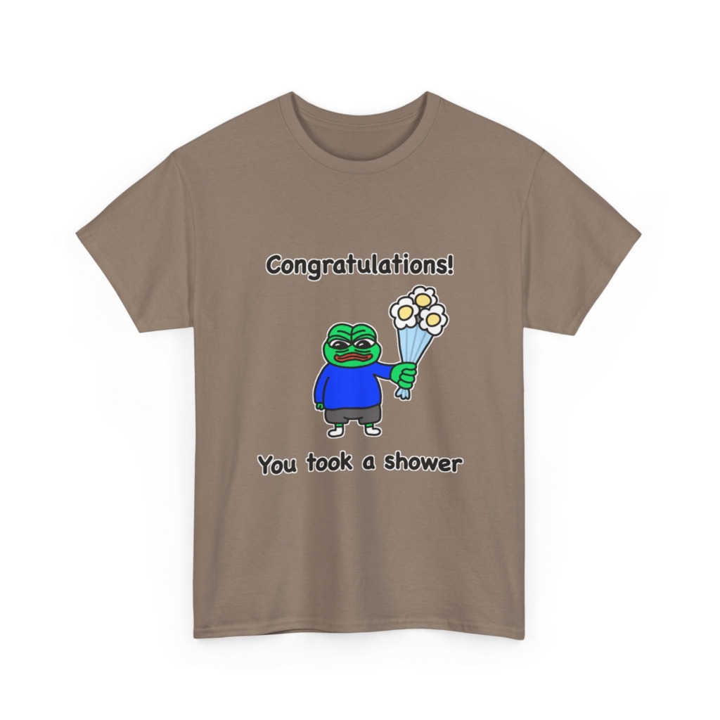 Pepe the Frog Shower Celebration Graphic T-Shirt