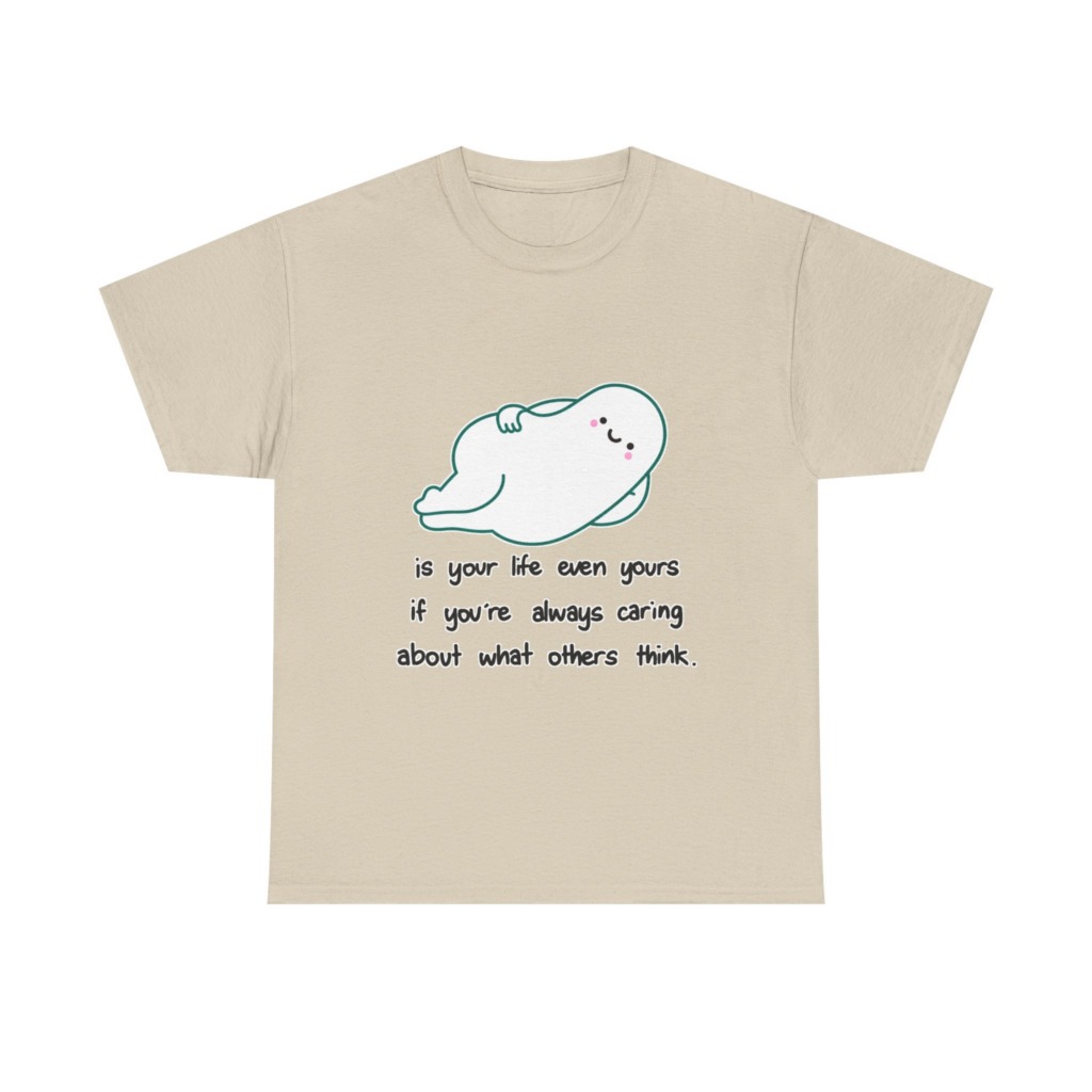White 'Life Is Yours' Blob Graphic T-Shirt