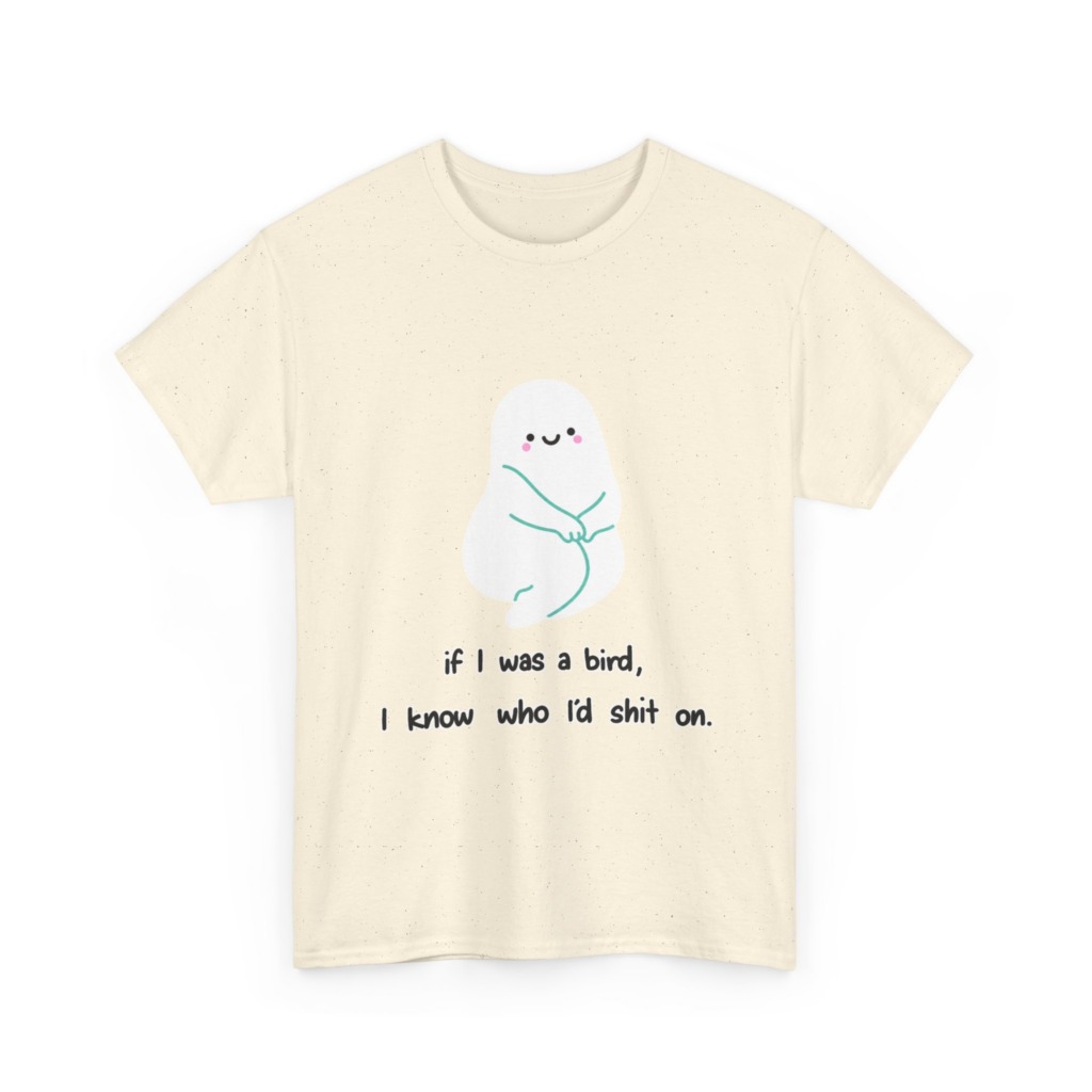 Playful Ghost 'If I Was a Bird' Quote T-Shirt
