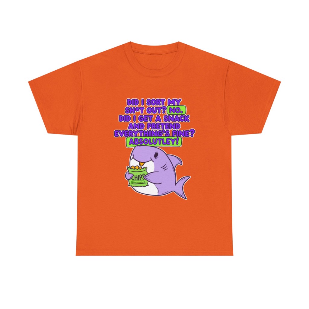 T-Shirt: Shark Eating Chips Funny Quote