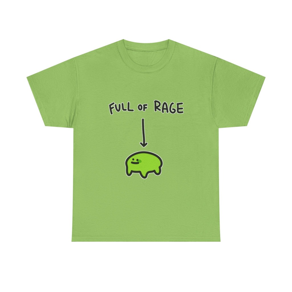 White Full Of Rage Happy Blob T-Shirt