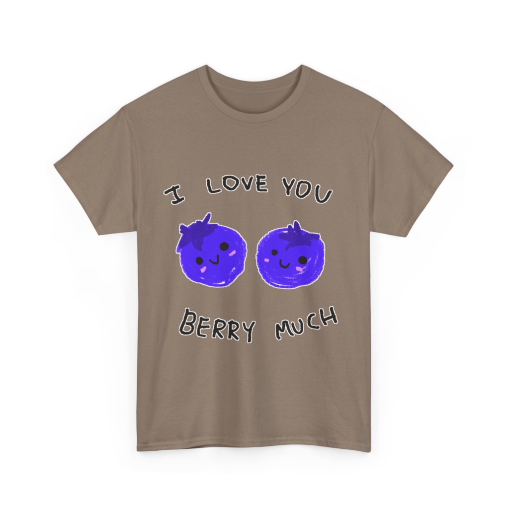 T-Shirt: Kawaii Blueberries 'I Love You Berry Much'