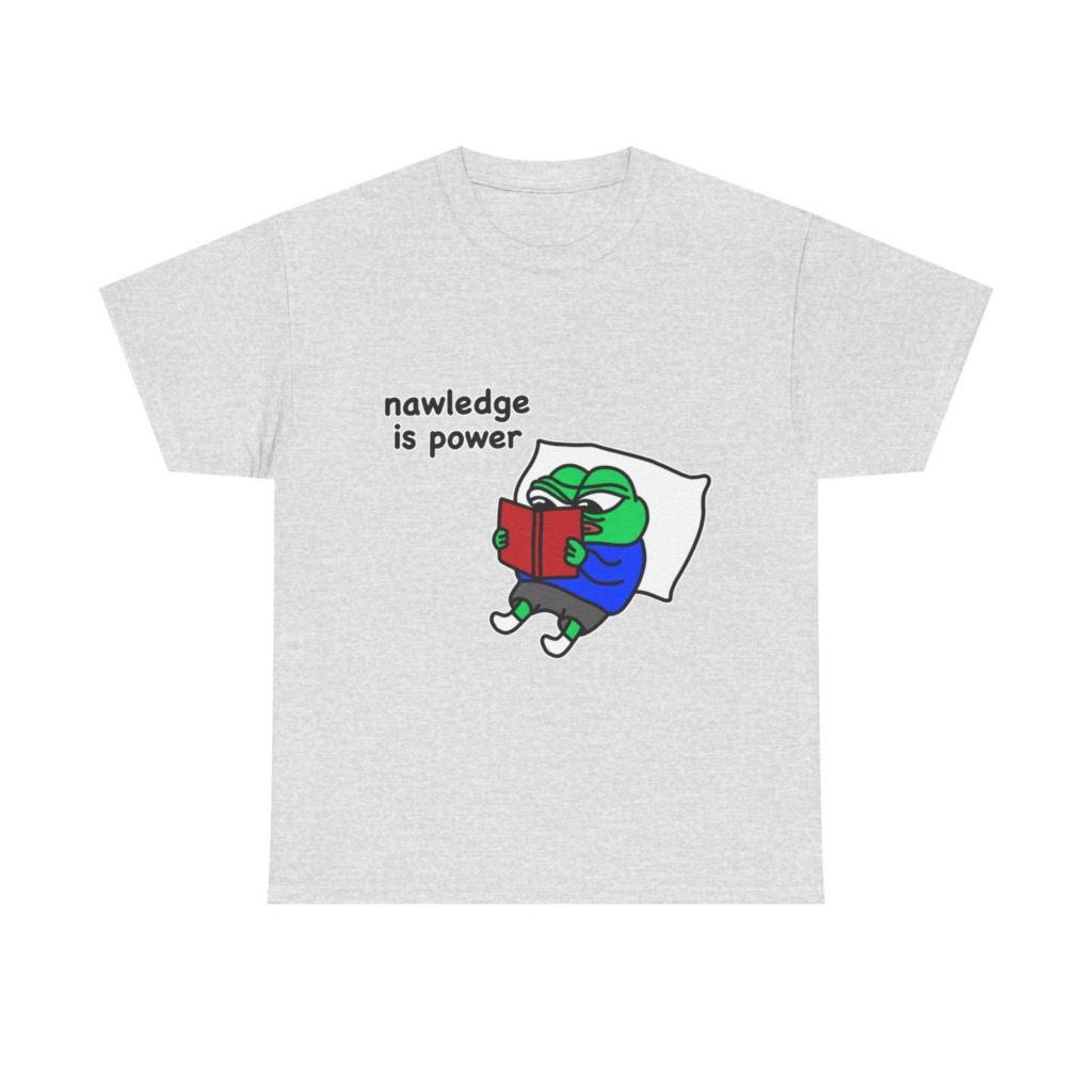 Pepe Frog 'Nawledge is Power' Graphic T-Shirt