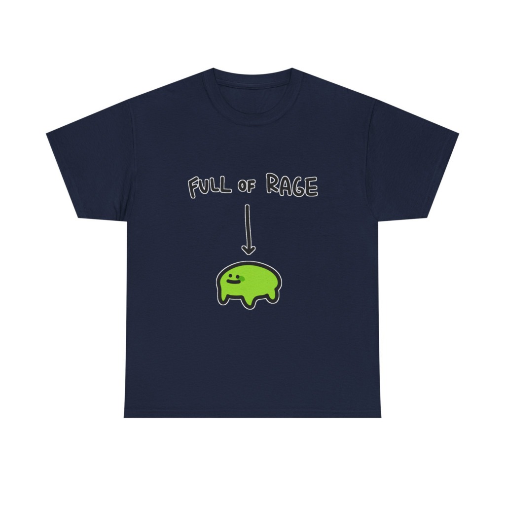 White Full Of Rage Happy Blob T-Shirt