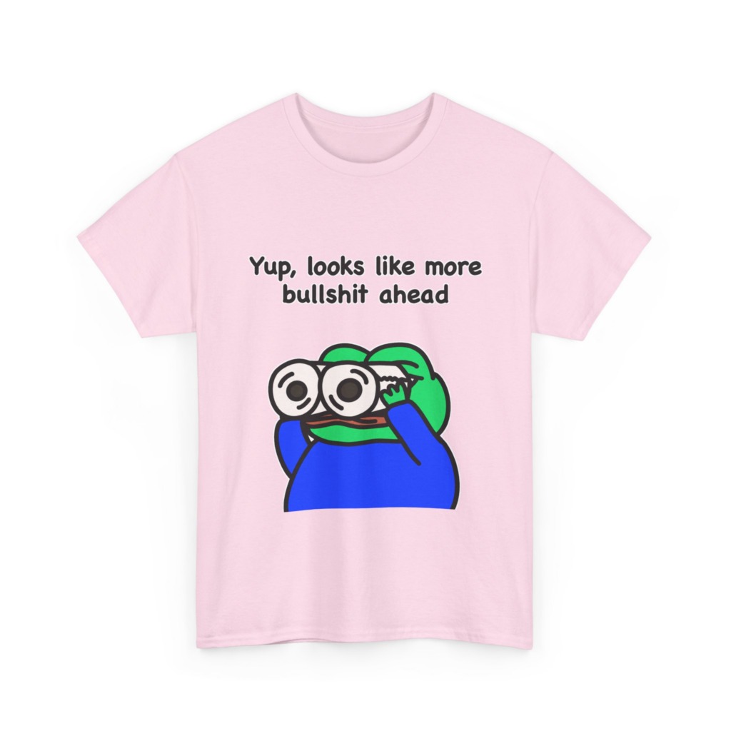 Frog T-Shirt: Binoculars & 'Bullshit Ahead' Graphic