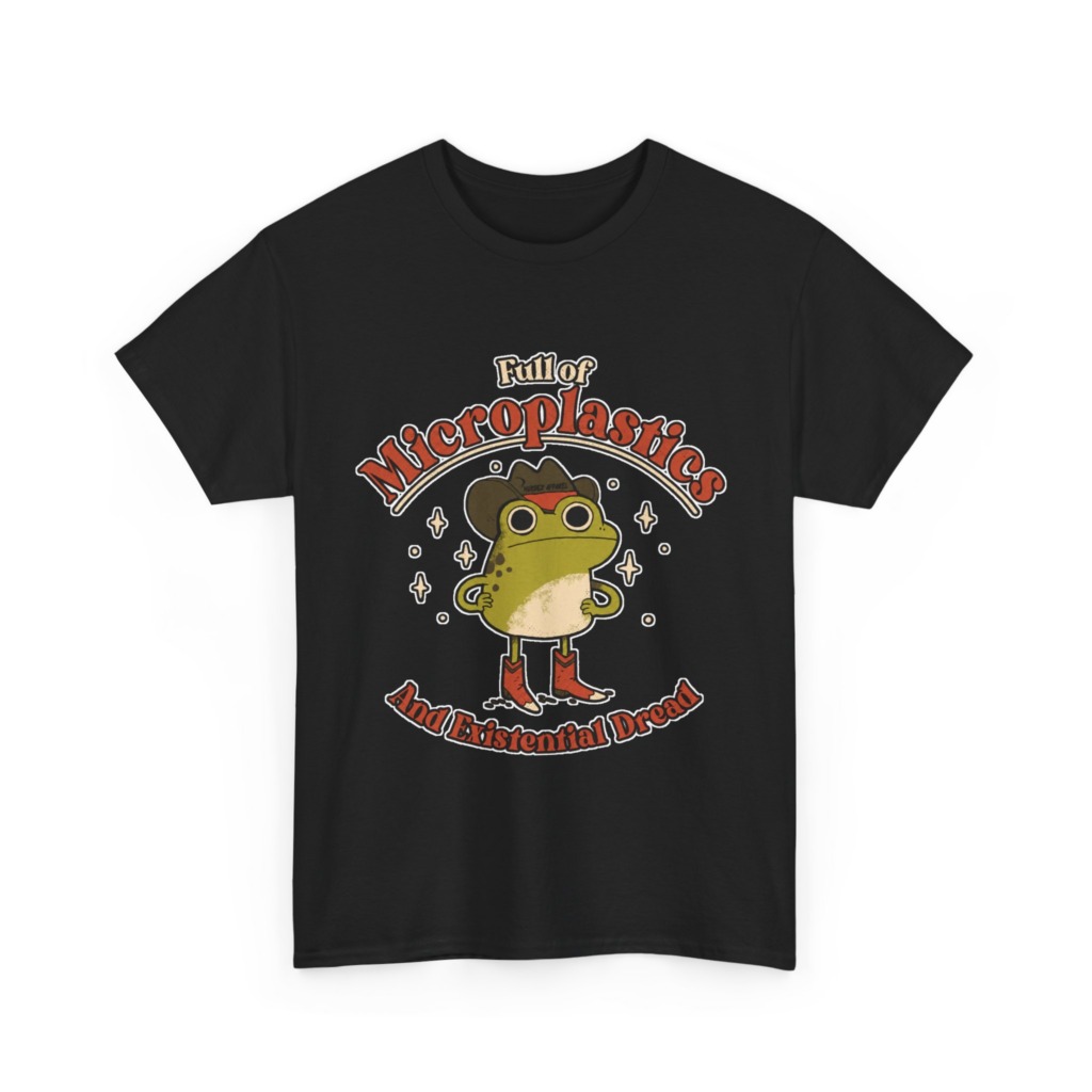 T-Shirt: Cowboy Frog Microplastics Graphic