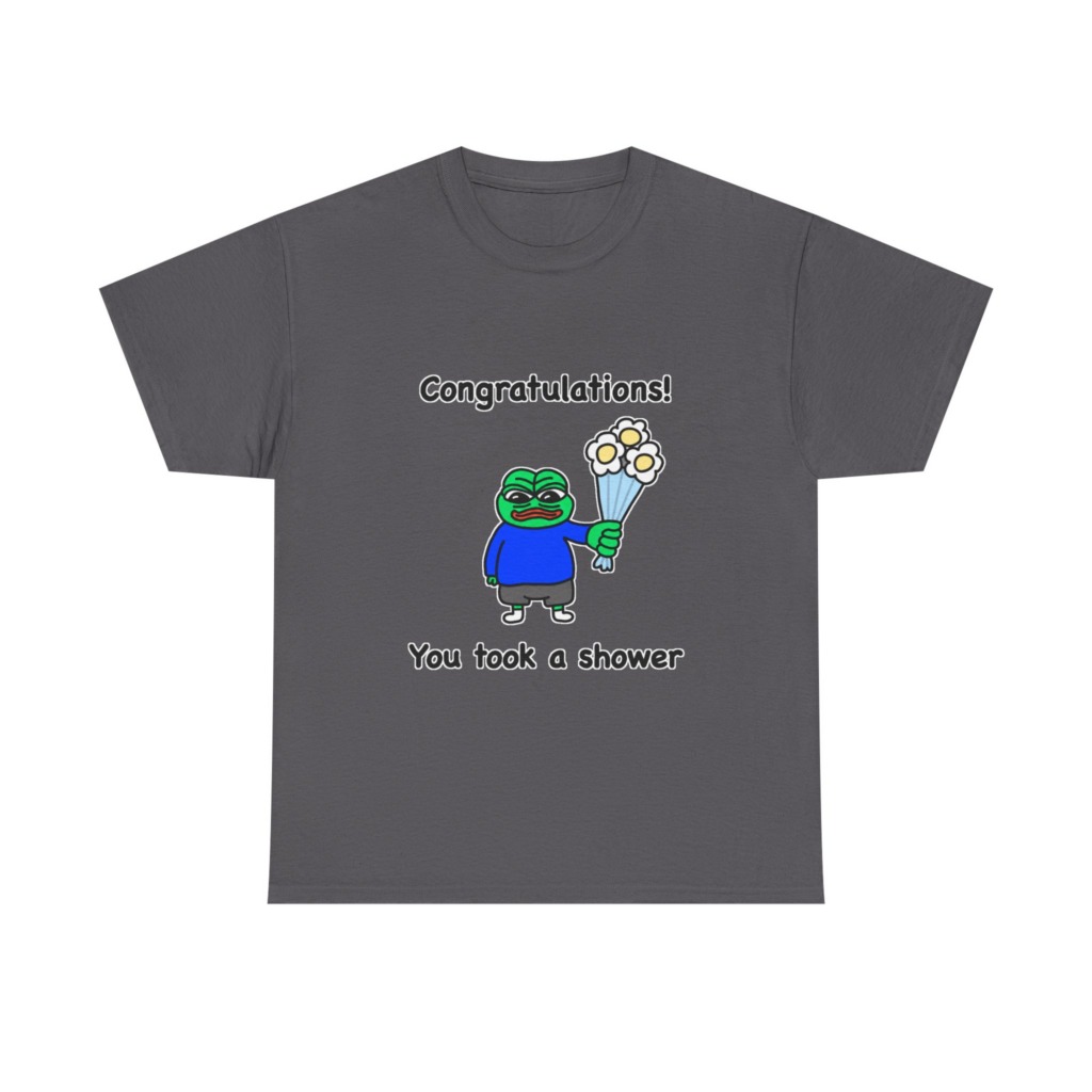 Pepe the Frog Shower Celebration Graphic T-Shirt
