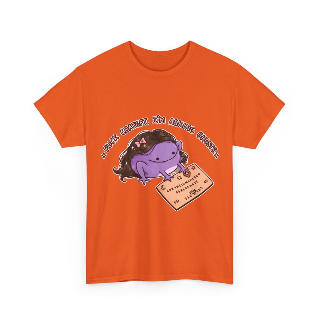 T-Shirt: Purple Frog 'Fuck ChatGPT' Ouija Design