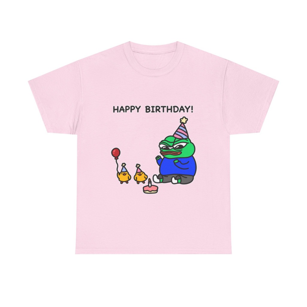 Happy Birthday Pepe Frog Party Graphic T-Shirt