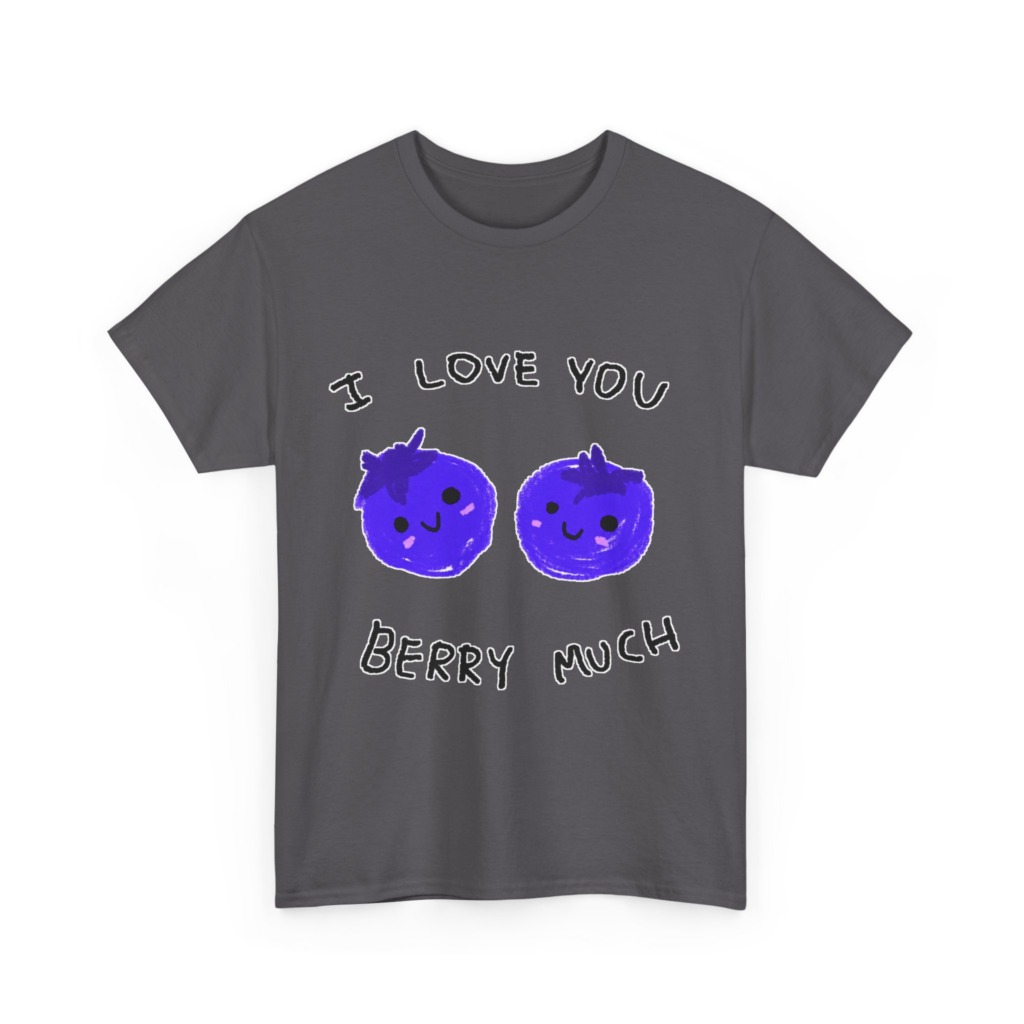 T-Shirt: Kawaii Blueberries 'I Love You Berry Much'