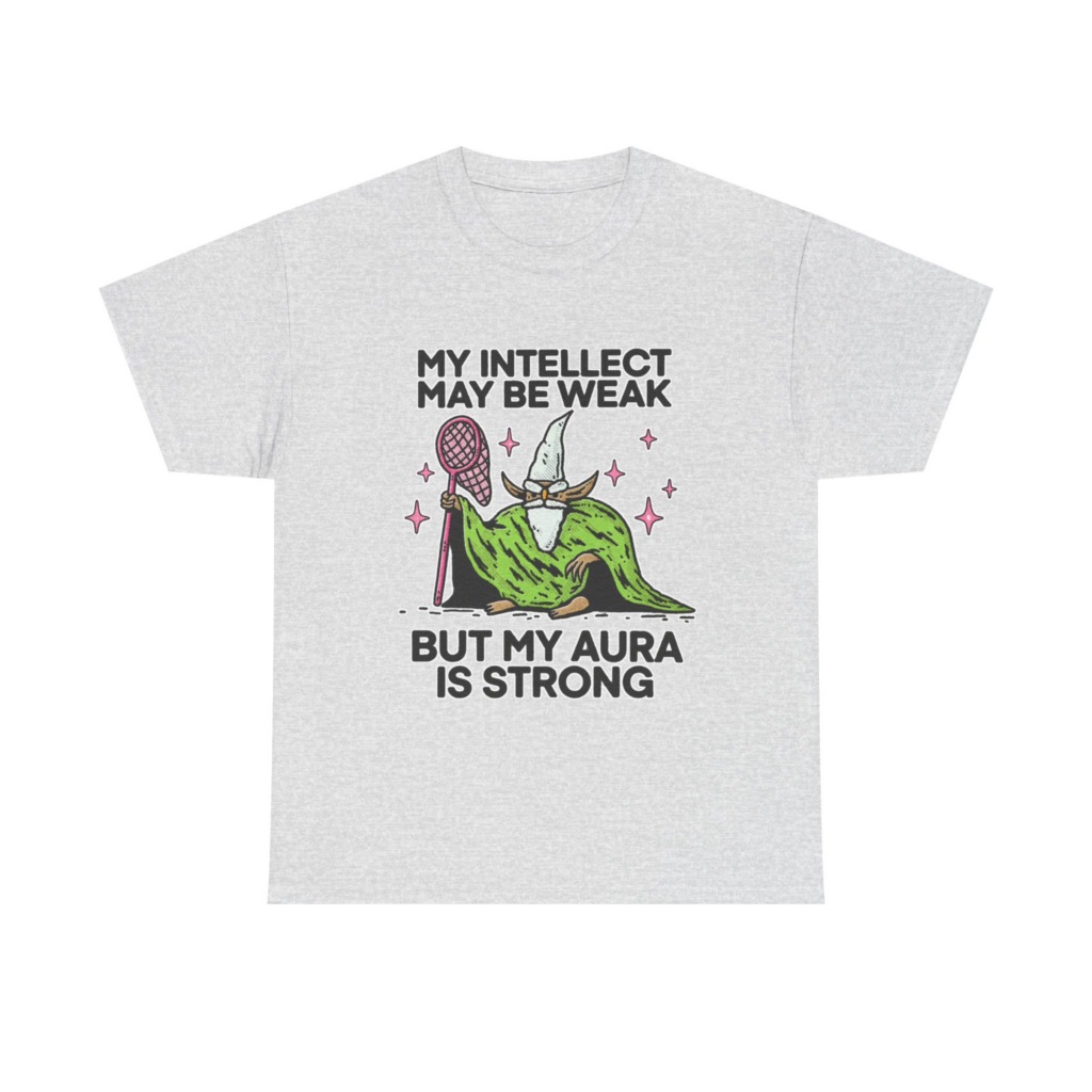 Intellect Weak Aura Strong Wizard Graphic T-Shirt