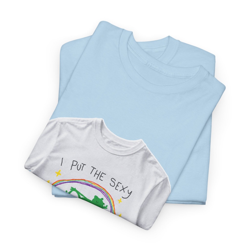 White 'I Put The Sexy In Dyslexia' Frog T-Shirt