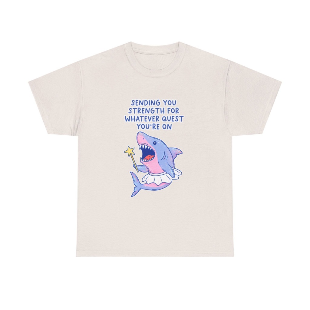 T-Shirt: Fairy Ballerina Shark Strength Quote