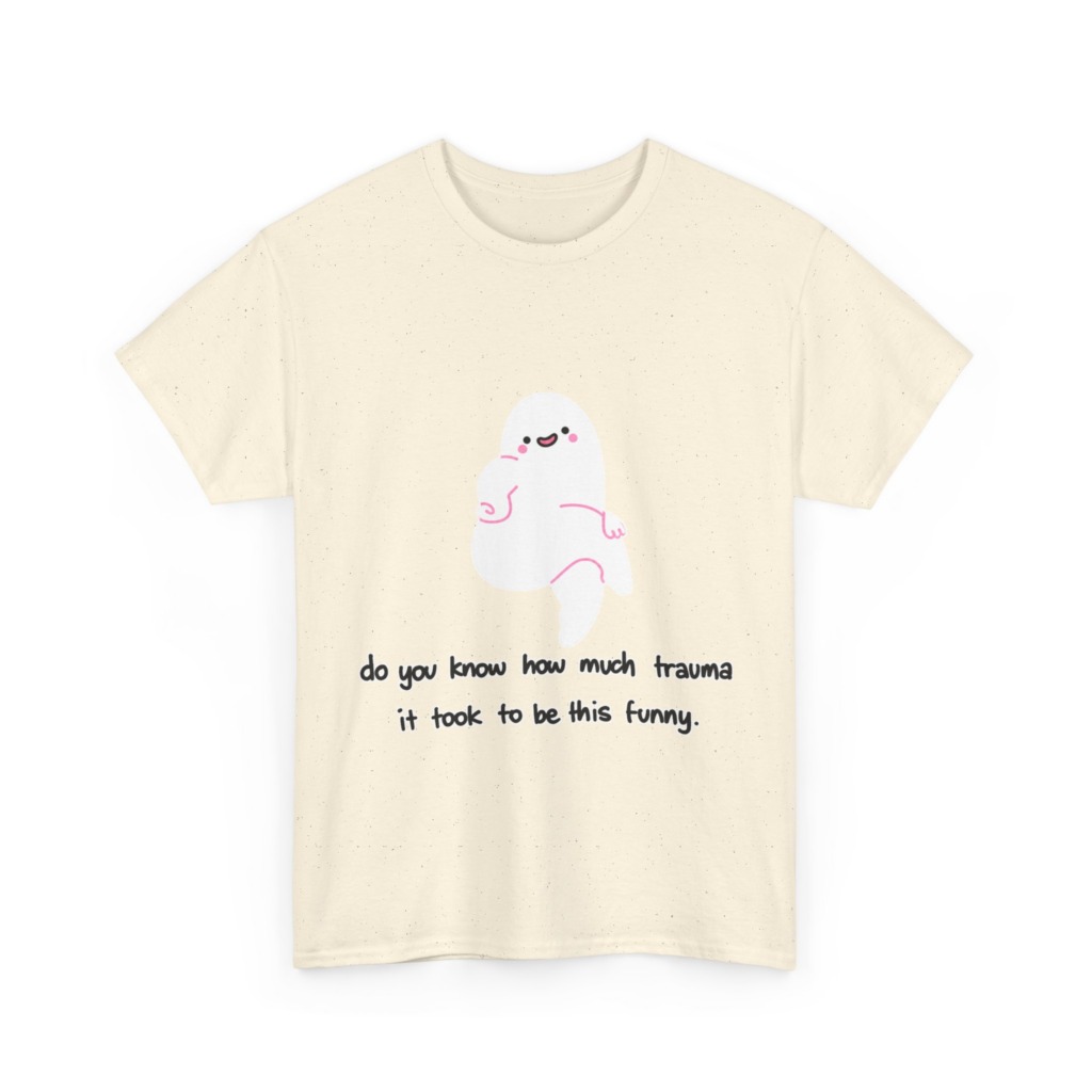 T-Shirt: Funny Ghost 'Trauma' Graphic Tee