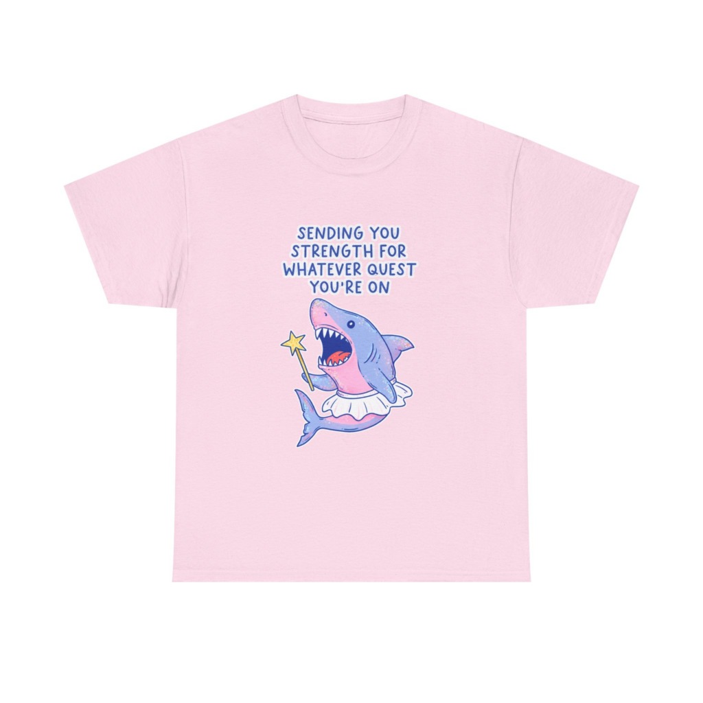 T-Shirt: Fairy Ballerina Shark Strength Quote