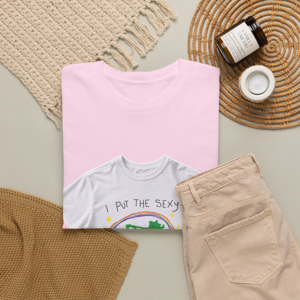 White 'I Put The Sexy In Dyslexia' Frog T-Shirt