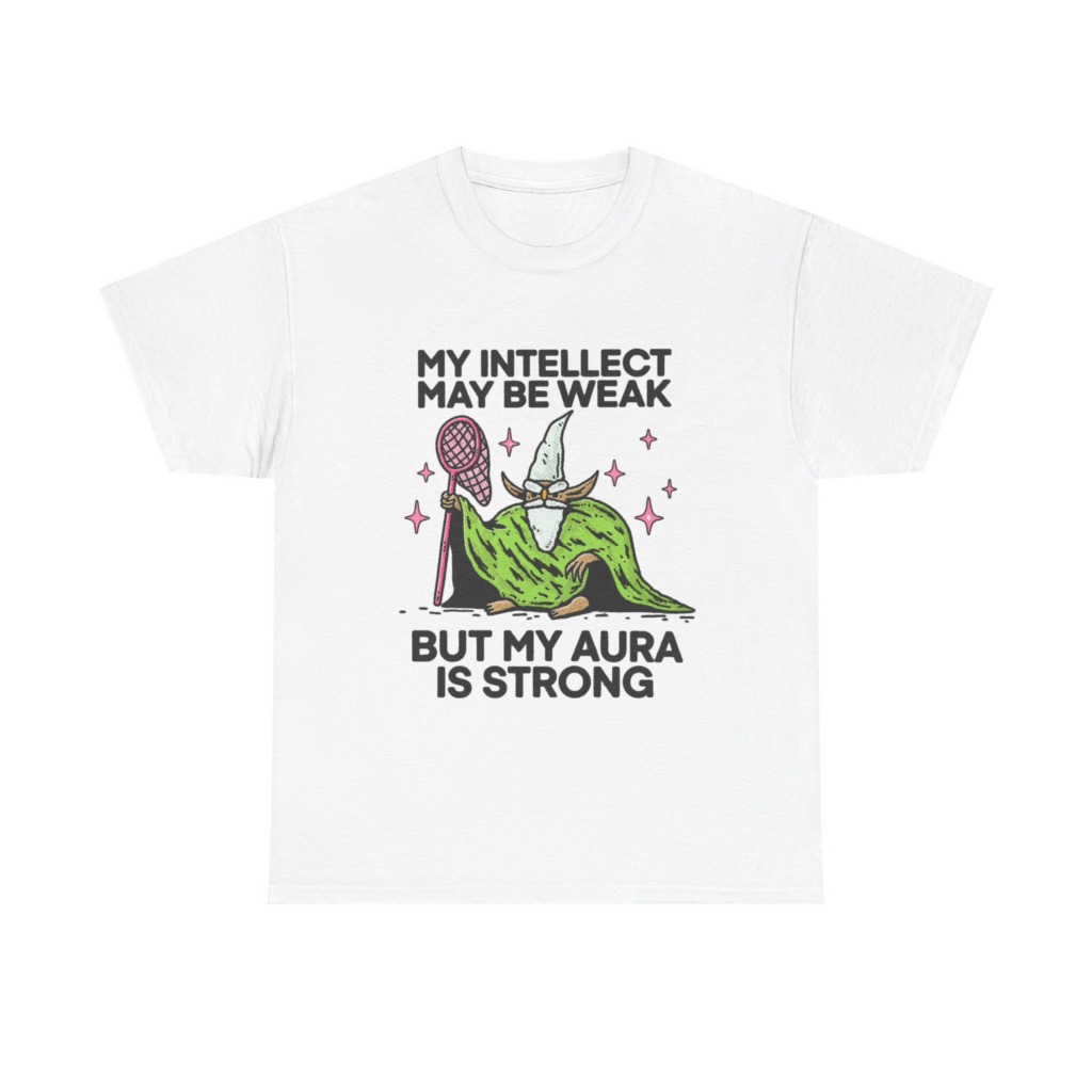 Intellect Weak Aura Strong Wizard Graphic T-Shirt