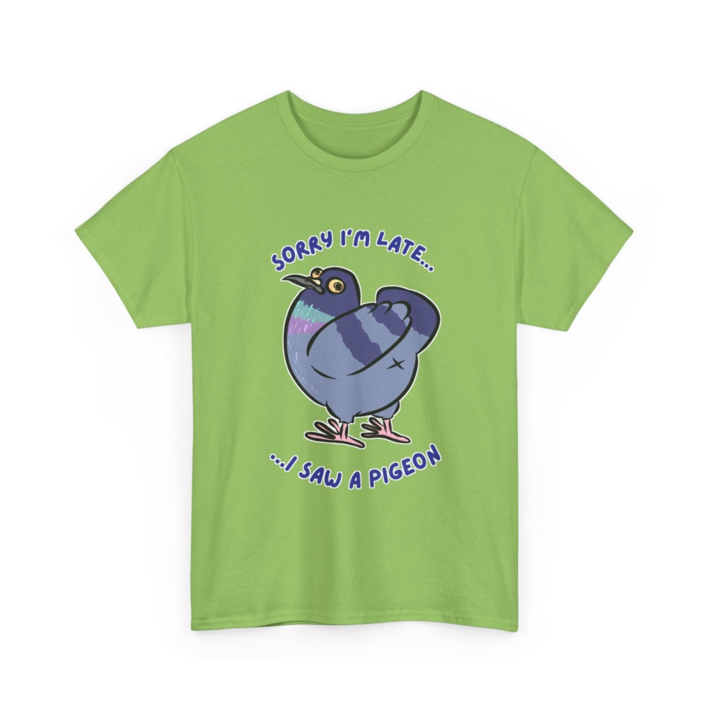 Pigeon 'Sorry I'm Late' Graphic T-Shirt