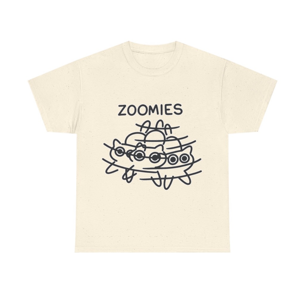 T-Shirt: Zoomies Energetic Cats Graphic