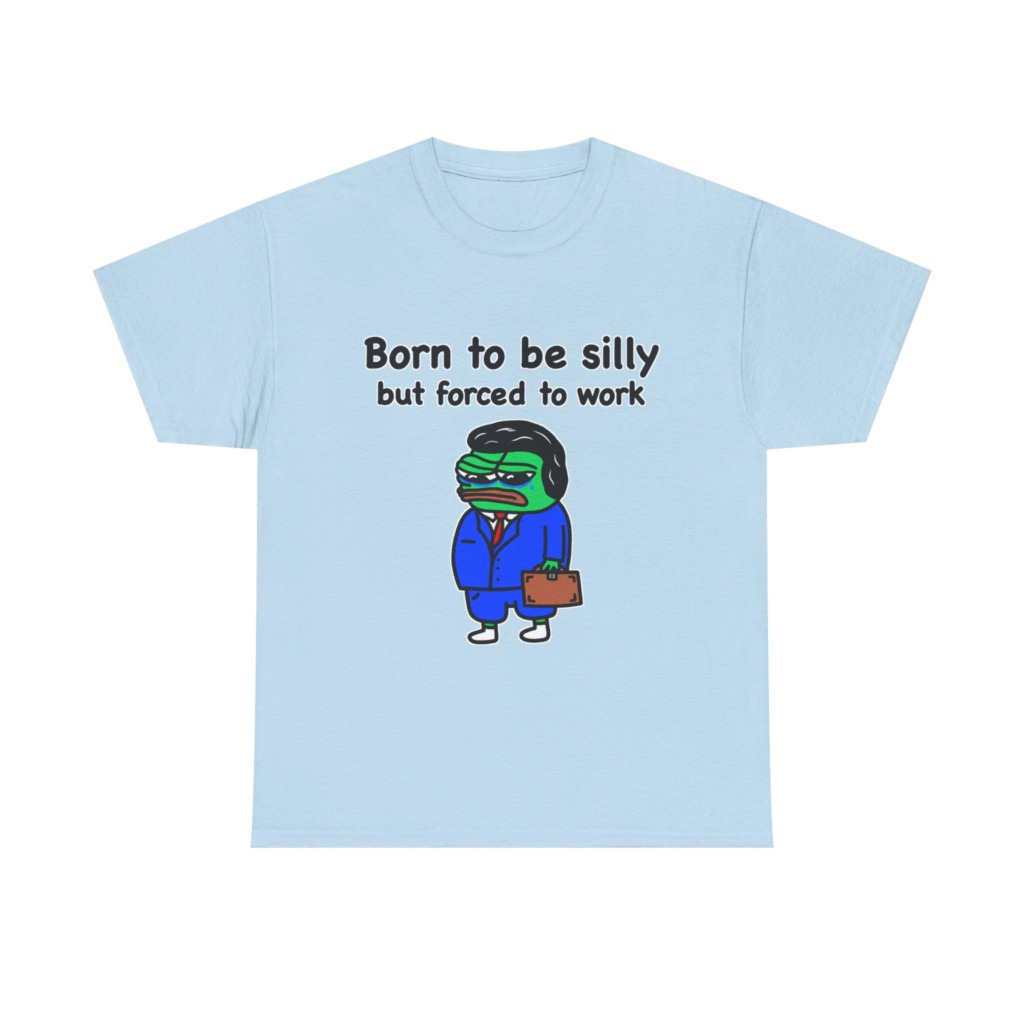 T-Shirt: Born to Be Silly Business Frog Graphic
