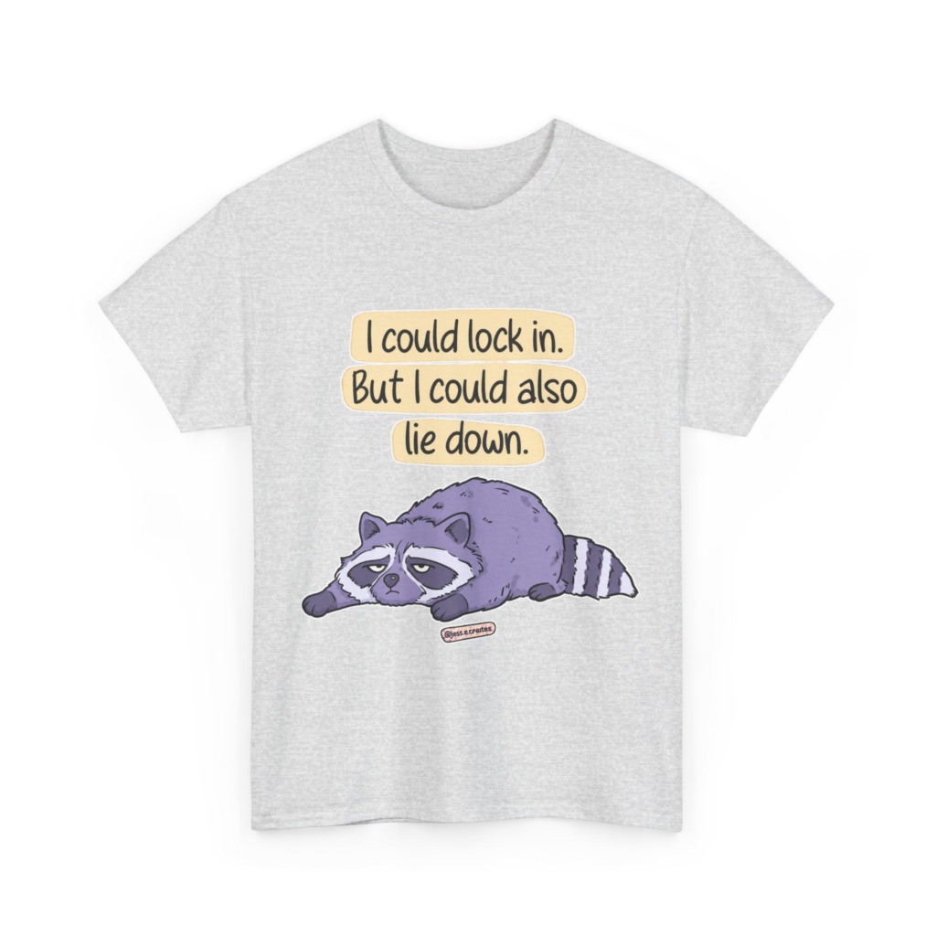 Raccoon "I Could Lie Down" Graphic Tee
