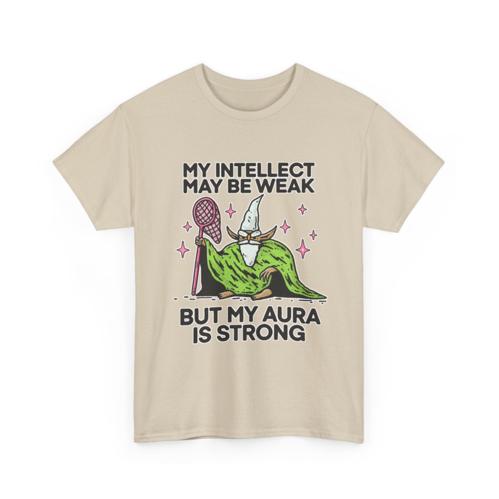 Intellect Weak Aura Strong Wizard Graphic T-Shirt