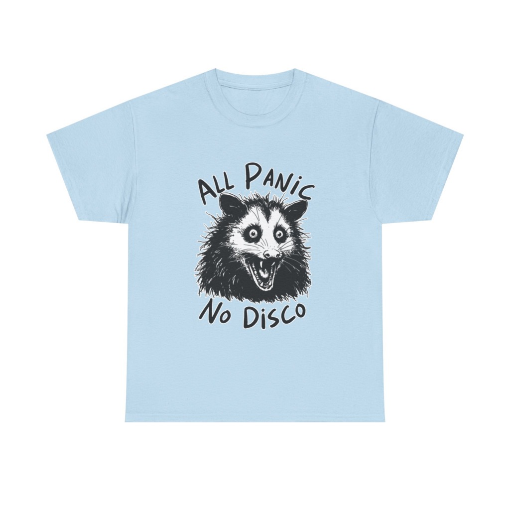 T-Shirt: All Panic No Disco Opossum Graphic