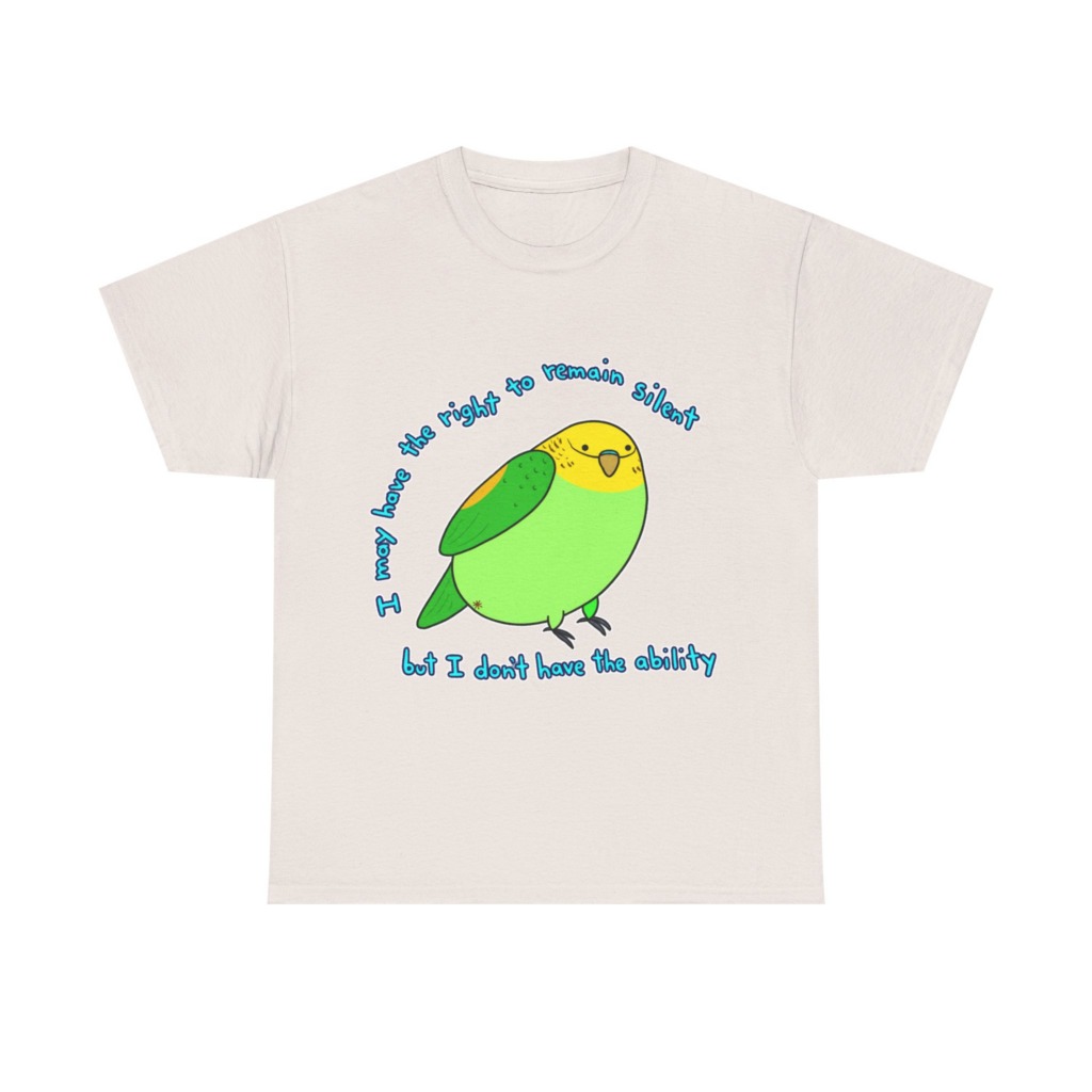 Silent Parrot Quote Graphic T-Shirt