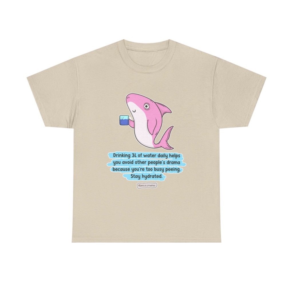 Pink Hydrated Shark Graphic Tee