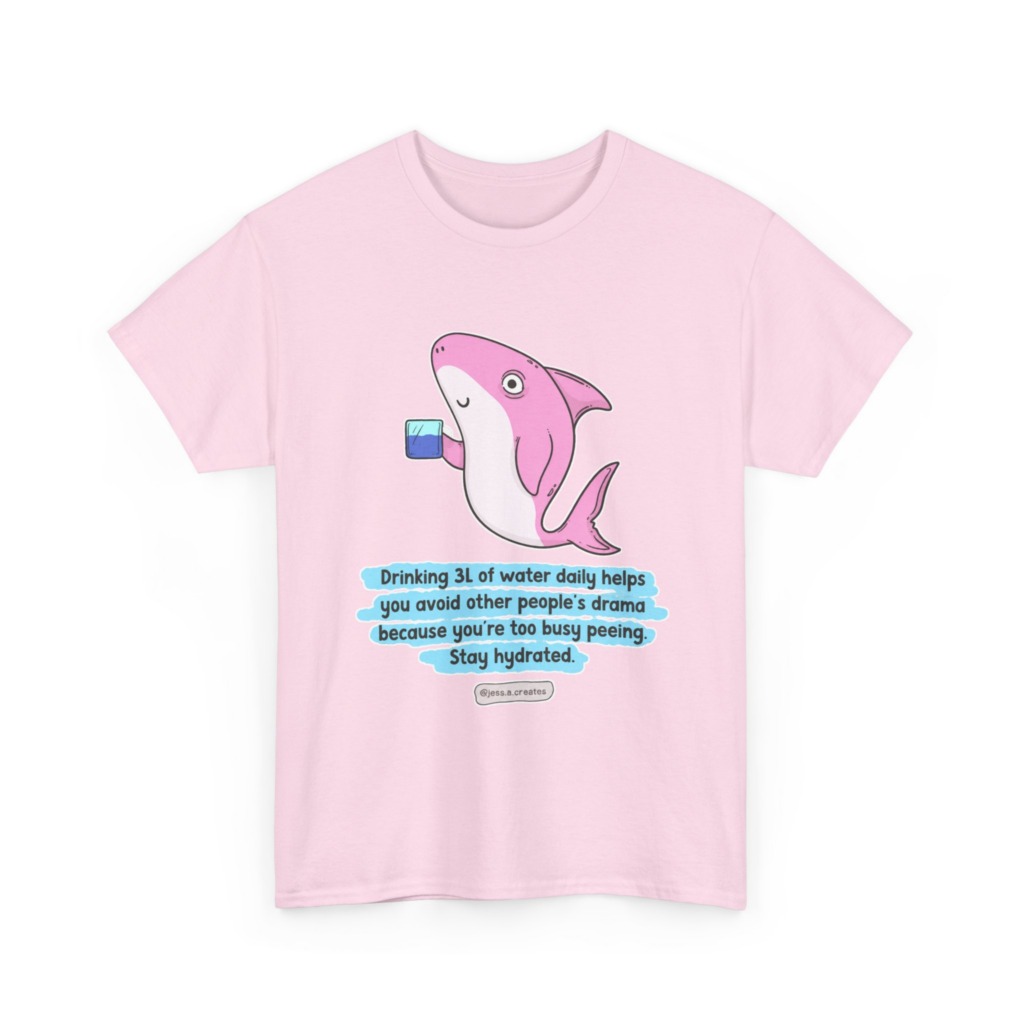 Pink Hydrated Shark Graphic Tee