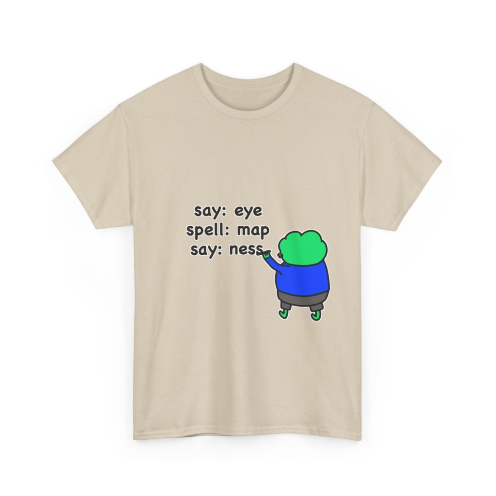 Eye Map Ness" Funny Character Graphic T-Shirt