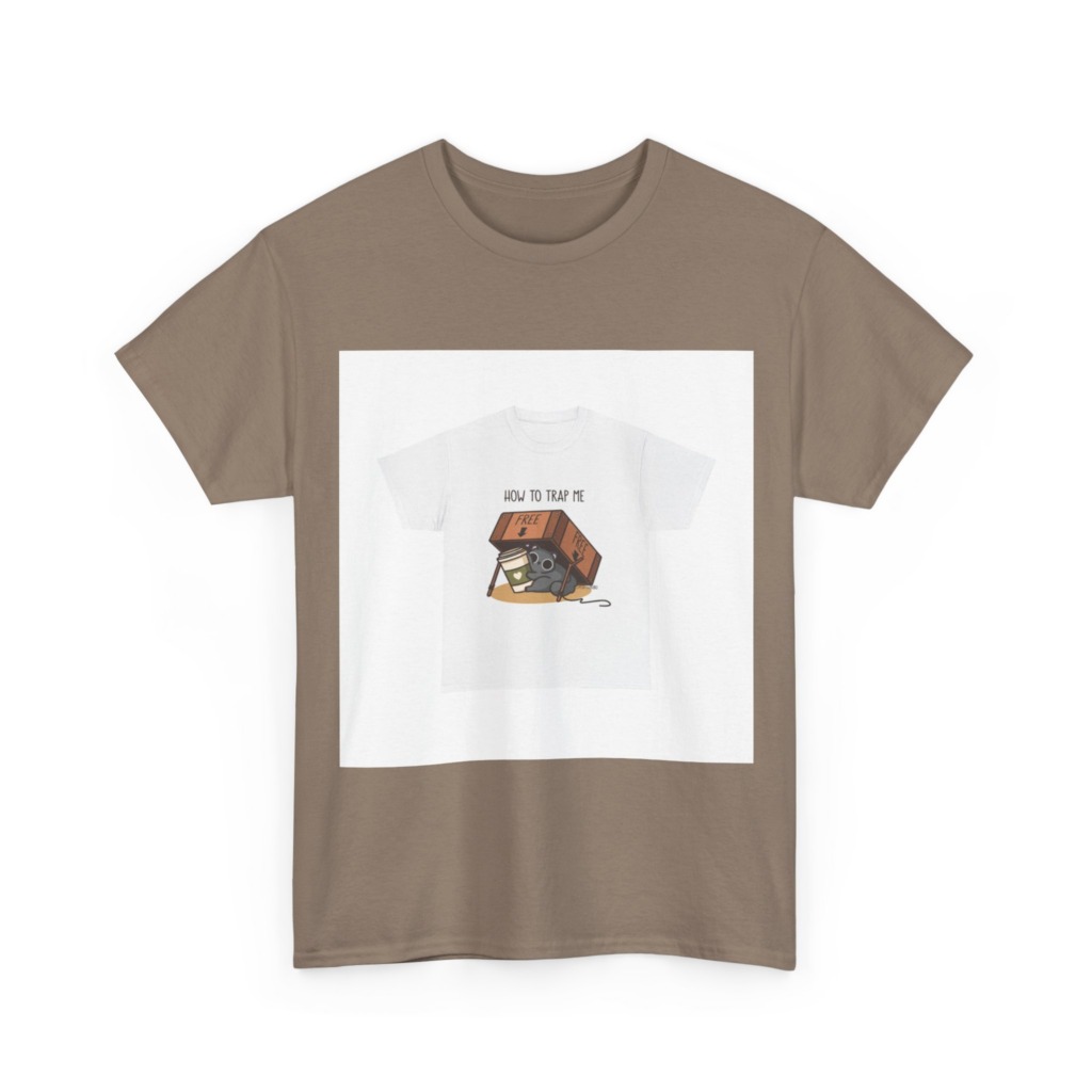 T-Shirt: How to Trap Me Cat & Coffee Graphic