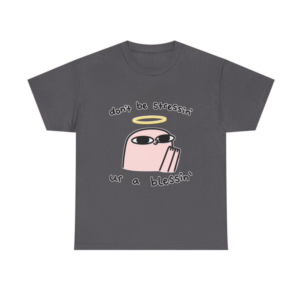 White Halo Blob 'Don't Be Stressin'' Graphic Tee