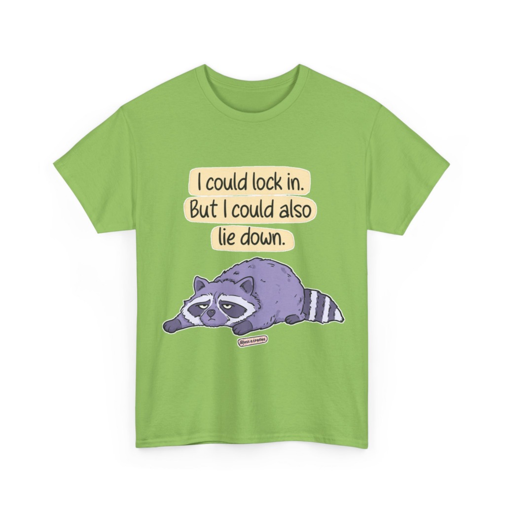 Raccoon "I Could Lie Down" Graphic Tee