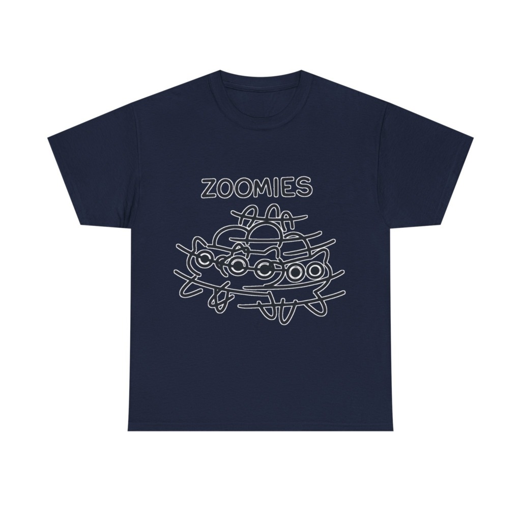 T-Shirt: Zoomies Energetic Cats Graphic