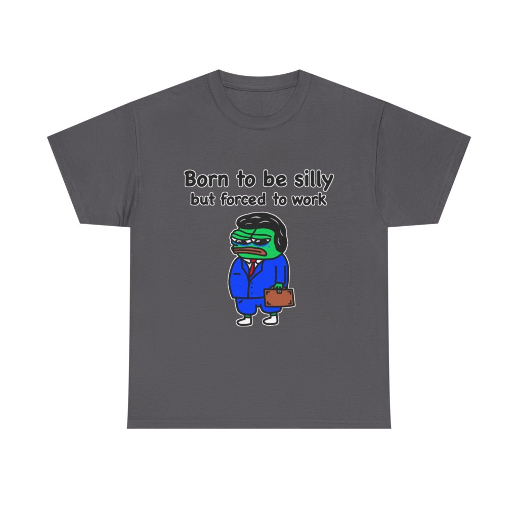 T-Shirt: Born to Be Silly Business Frog Graphic