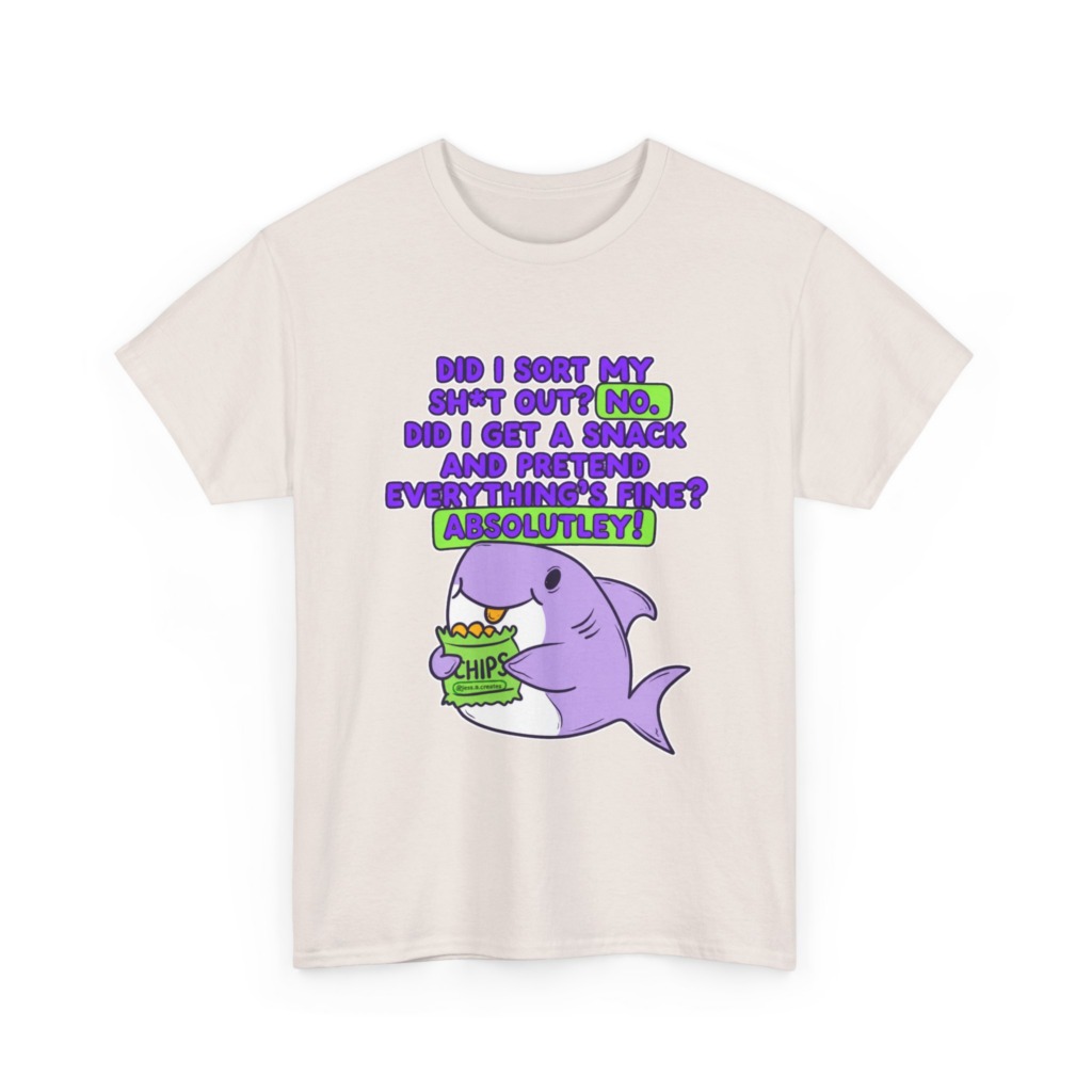 T-Shirt: Shark Eating Chips Funny Quote