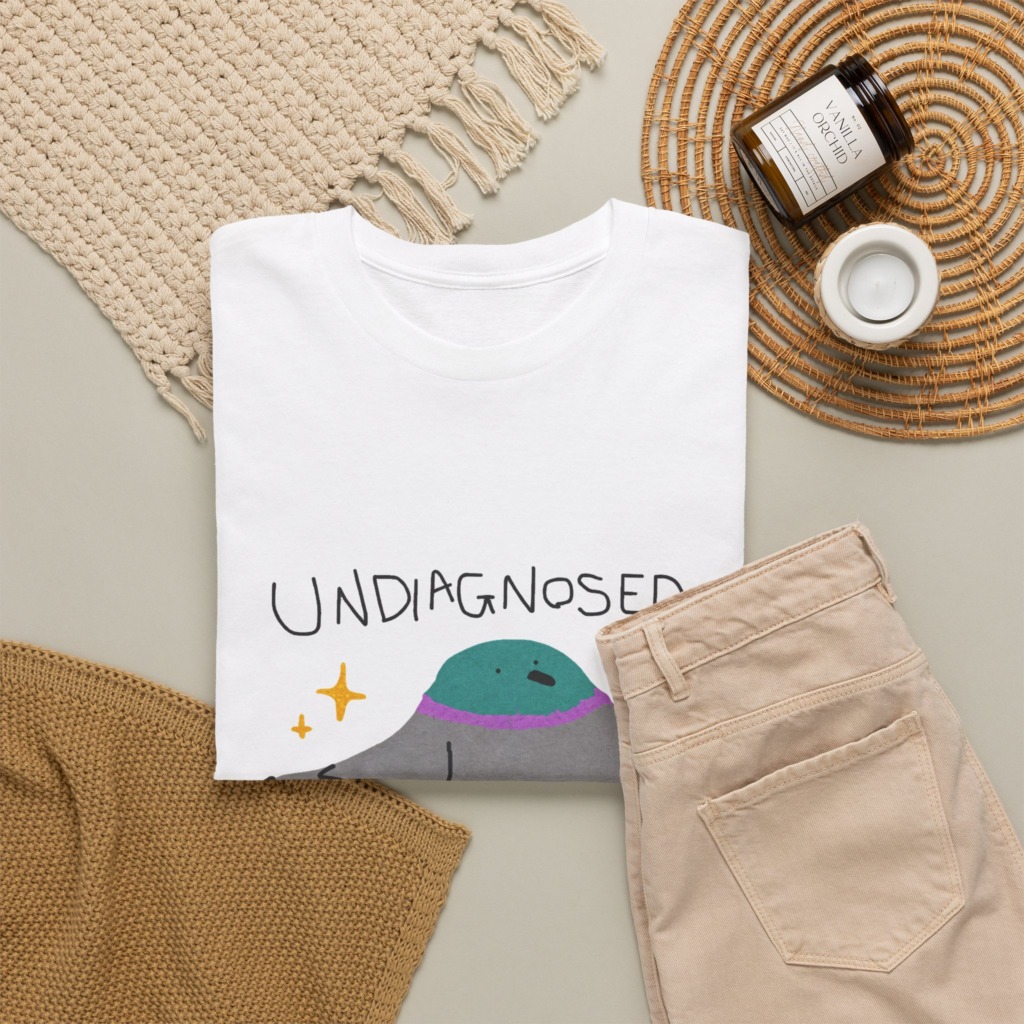 T-Shirt with Pigeon 'Undiagnosed' Graphic