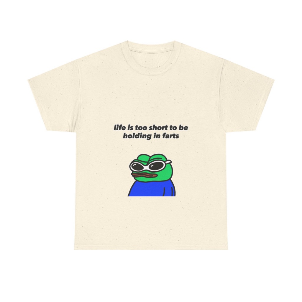T-shirt: Pepe Frog 'Life's Too Short' Graphic Tee