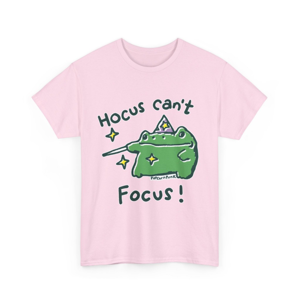 "Hocus Can't Focus!" Wizard Frog T-Shirt