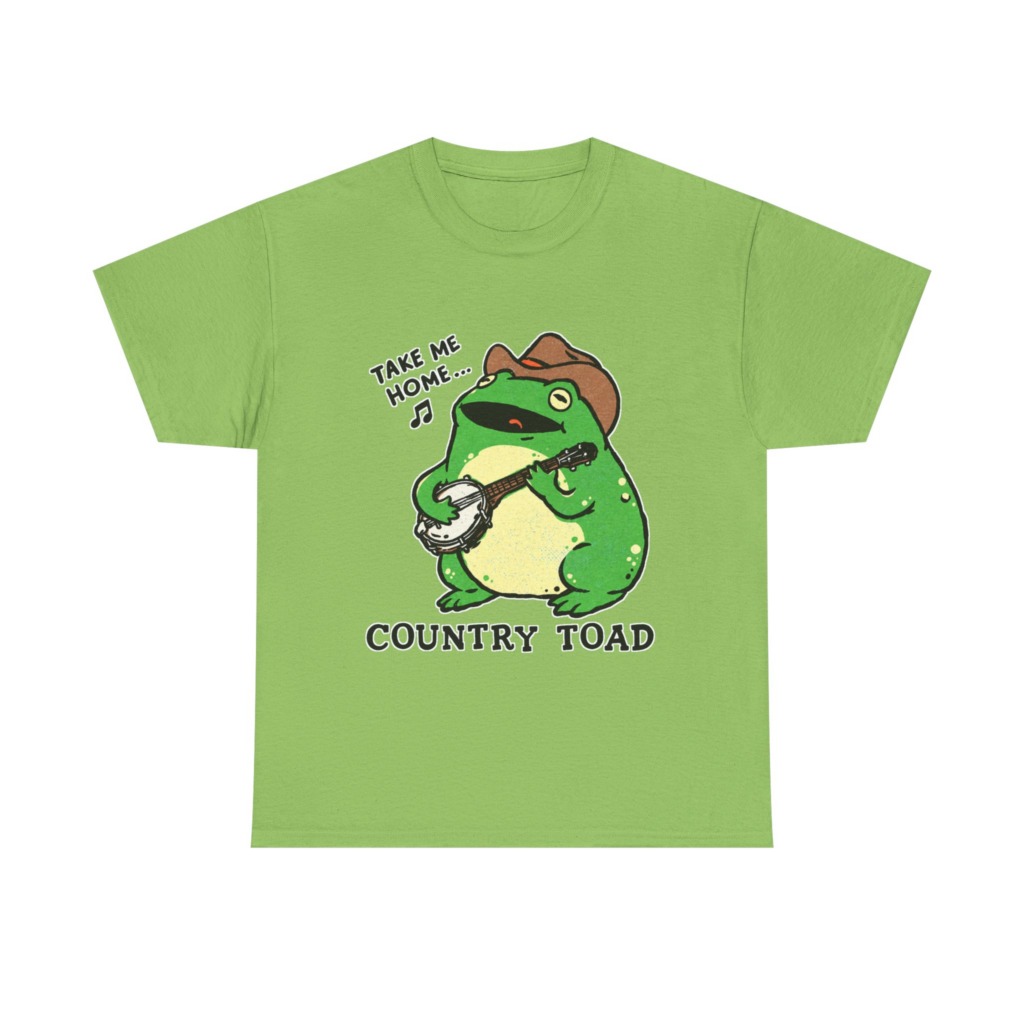 Country Toad Banjo Frog Graphic T-Shirt
